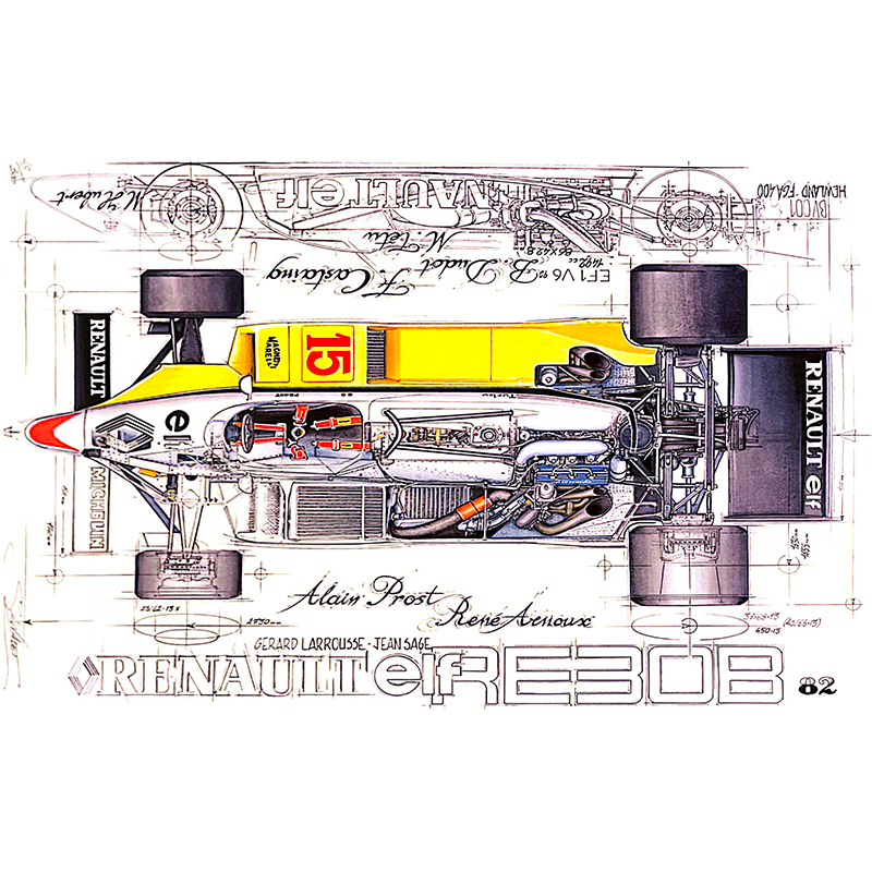 RENAULT F1 RE30 B N°82 PROST ARNOUX