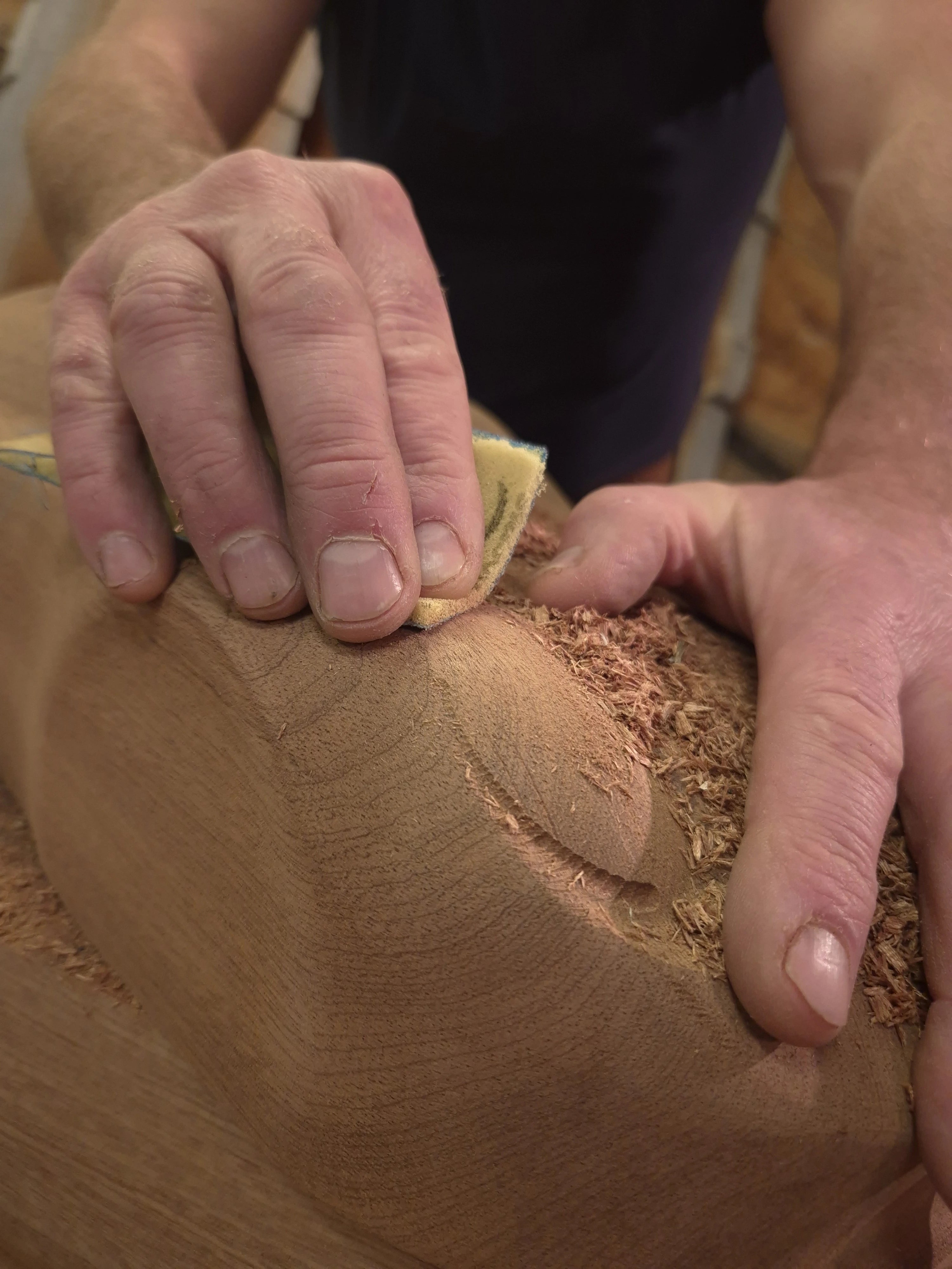 David Voisin (Maison V&P) French craftsman hand-finishing mahogany automobile silhouettes