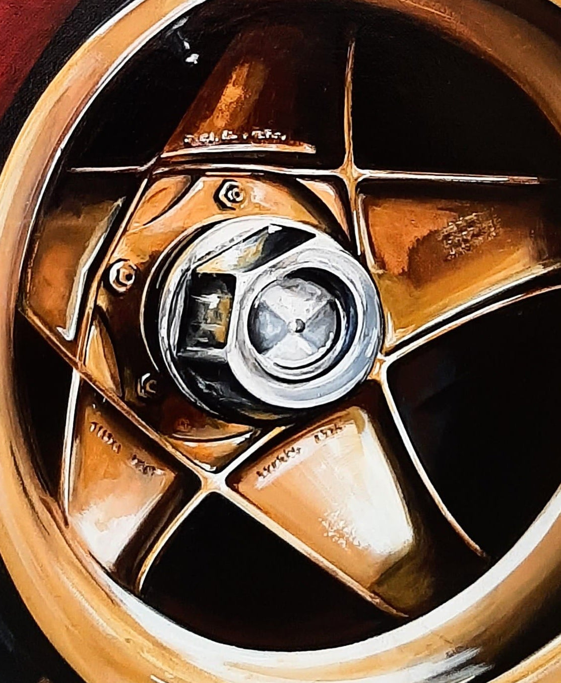 FERRARI 330 P3 - PEINTURE AUTOMOBILE A L'ACRYLIQUE