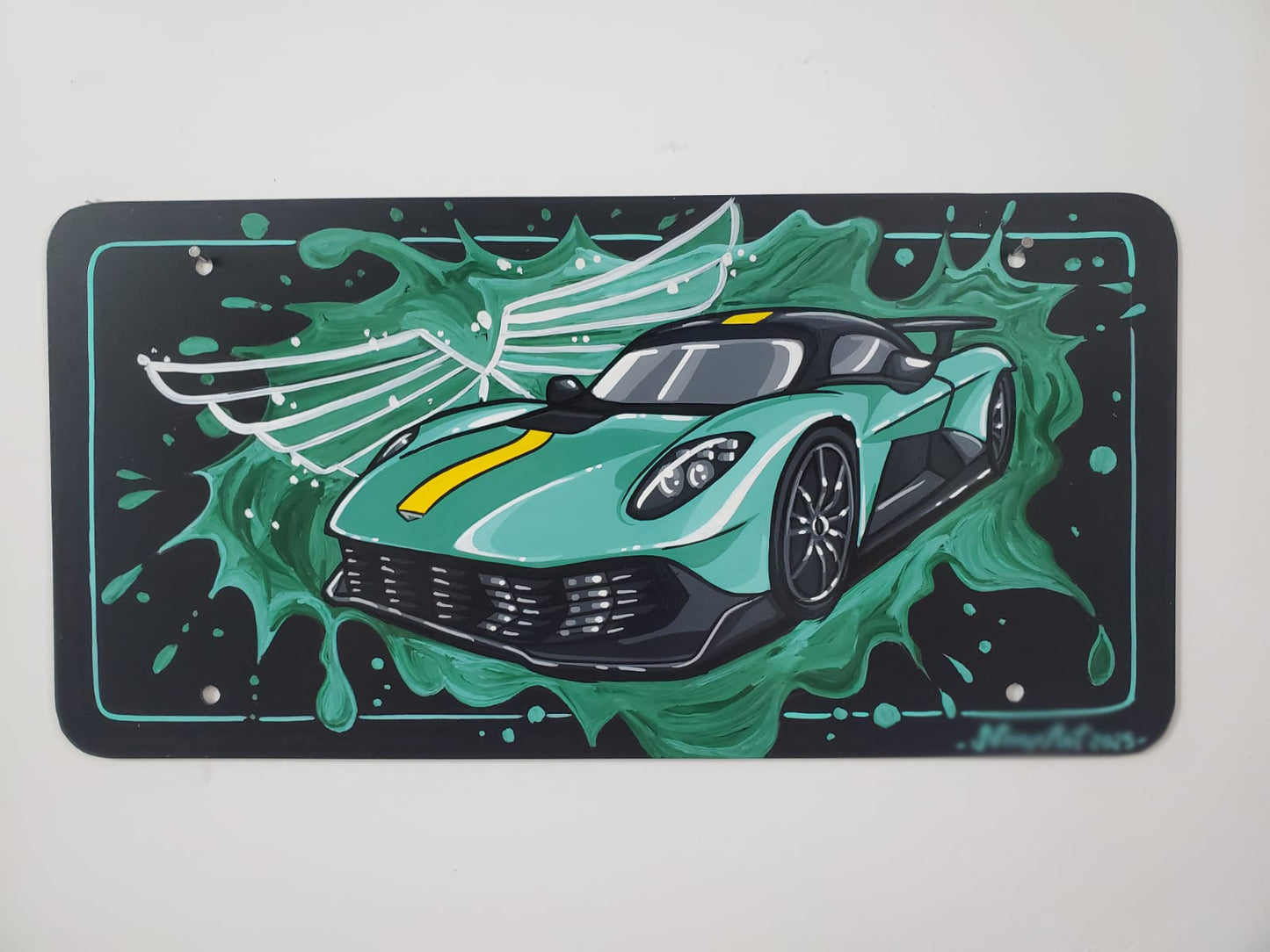 CUSTOMISED AUTOMOTIVE PAINTED METAL PLATE - AUTOMOTIVE DECORATION