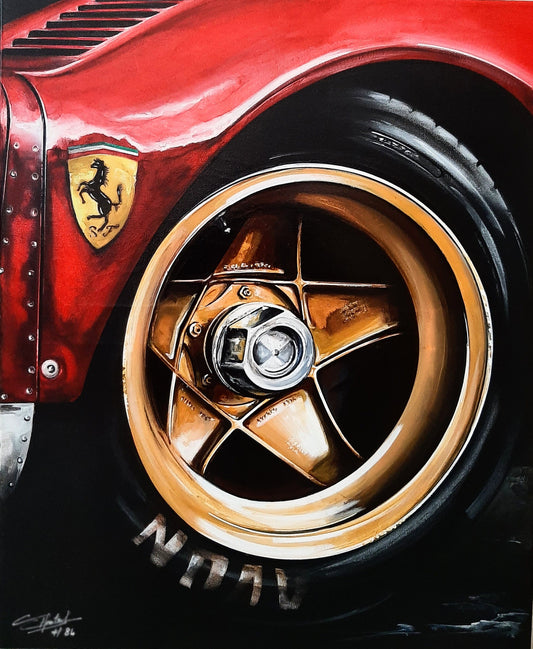 FERRARI 330 P3 - AUTOMOTIVE ACRYLIC PAINTING