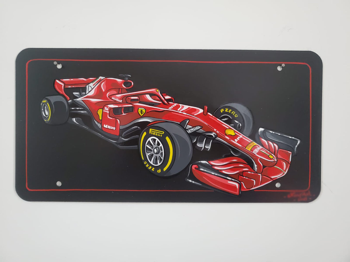 CUSTOMISED AUTOMOTIVE PAINTED METAL PLATE - AUTOMOTIVE DECORATION