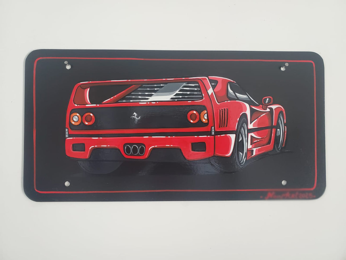 CUSTOMISED AUTOMOTIVE PAINTED METAL PLATE - AUTOMOTIVE DECORATION