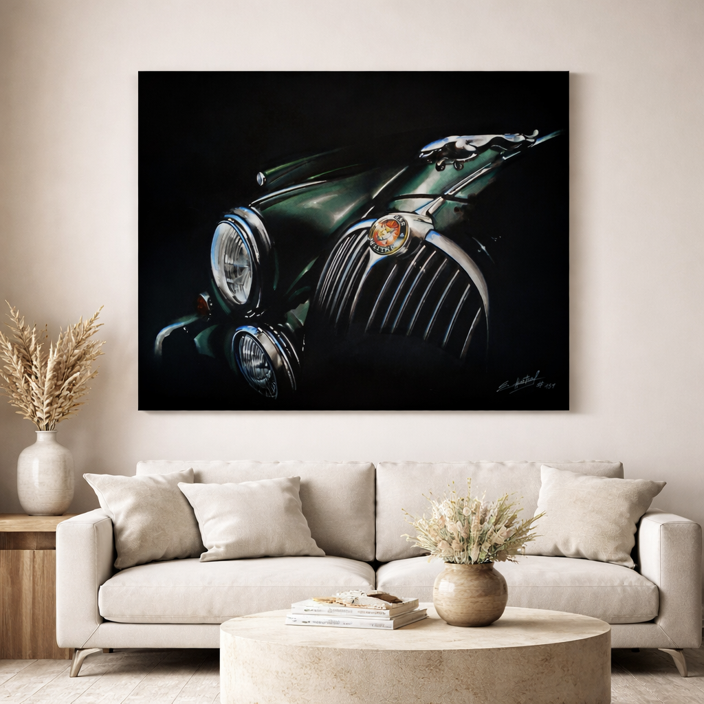 JAGUAR MKII 2.4L - AUTOMOTIVE ACRYLIC PAINTING