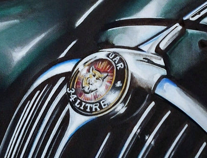 JAGUAR MKII 2.4L - AUTOMOTIVE ACRYLIC PAINTING