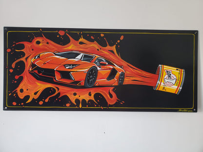 CUSTOMISED AUTOMOTIVE PAINTED METAL PLATE - AUTOMOTIVE DECORATION