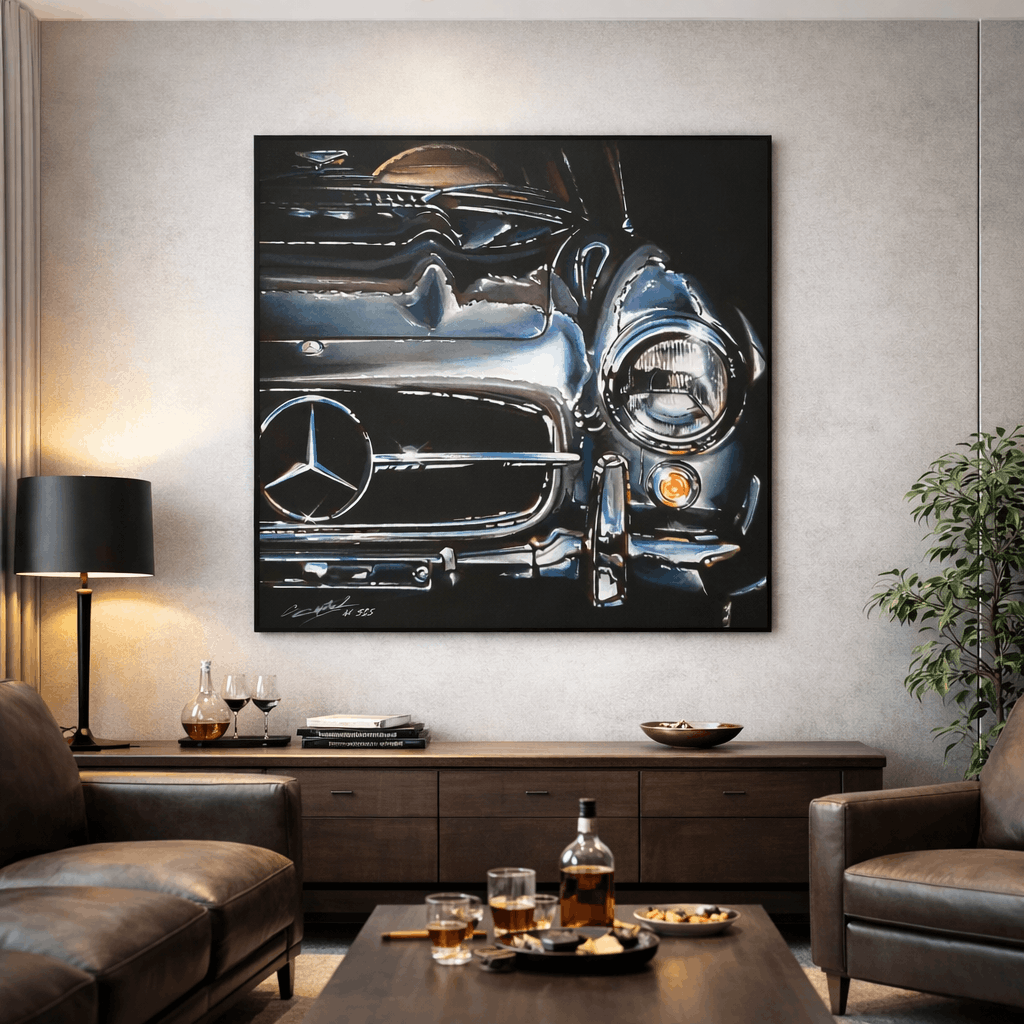MERCEDES 300 SL - AUTOMOTIVE ACRYLIC PAINTING