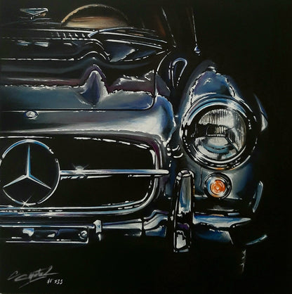 MERCEDES 300 SL - AUTOMOTIVE ACRYLIC PAINTING