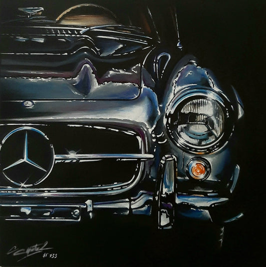 MERCEDES 300 SL - AUTOMOTIVE ACRYLIC PAINTING