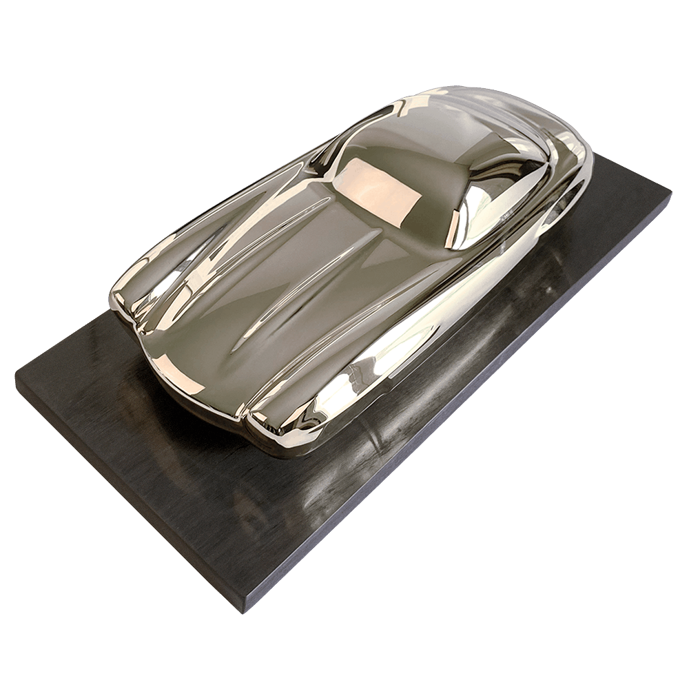 MERCEDES 300 SL EVOCATION - GOLD-PLATED HANDCRAFTED AUTOMOTIVE SCULPTURE