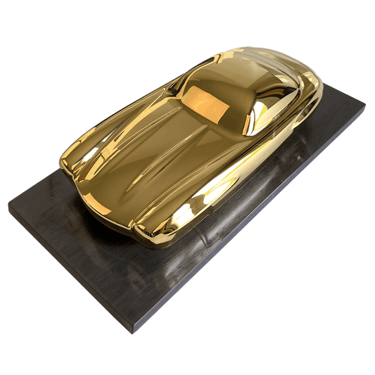 MERCEDES 300 SL EVOCATION - GOLD-PLATED HANDCRAFTED AUTOMOTIVE SCULPTURE
