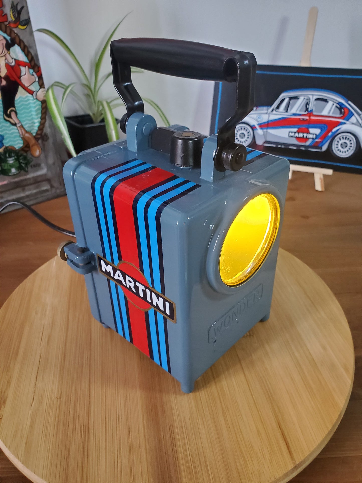 VINTAGE CUSTOMISED SNCF LAMP - AUTOMOTIVE LIGHTING OBJECT