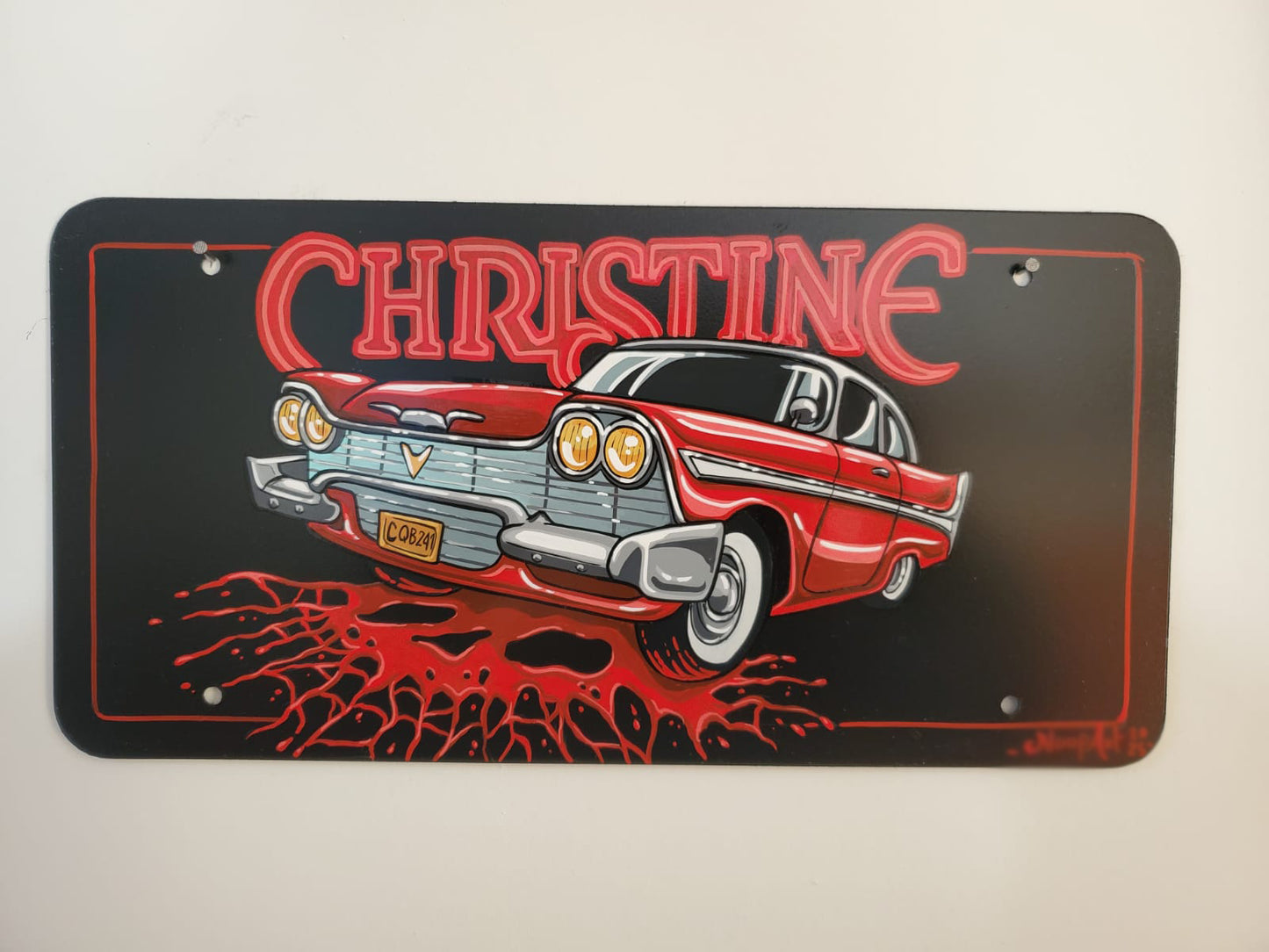 CUSTOMISED AUTOMOTIVE PAINTED METAL PLATE - AUTOMOTIVE DECORATION
