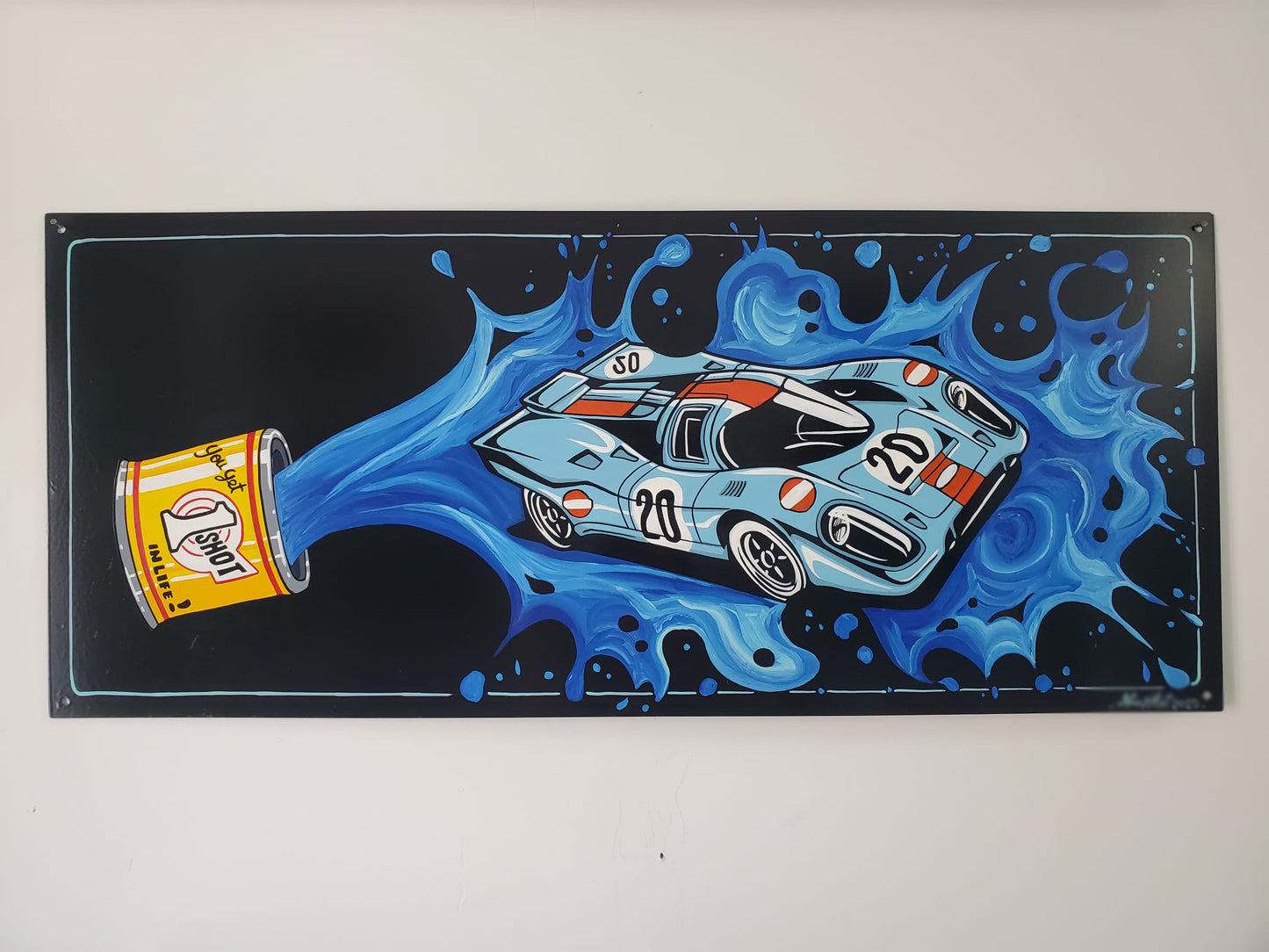 CUSTOMISED AUTOMOTIVE PAINTED METAL PLATE - AUTOMOTIVE DECORATION