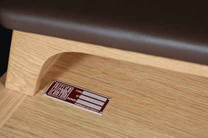 Solid wood furniture representing a Porsche 356 Secretary, created by Stéphane Carton from Atelier Stéphane Carton, woodworker & cabinetmaker.

Limited edition of 25, 130 x 65 x 94 cm, solid oak. Personalization possible.

Perfect for vintage automotive design lovers, classic cars enthusiasts and Porsche 356 owners. Authenticity plate view.